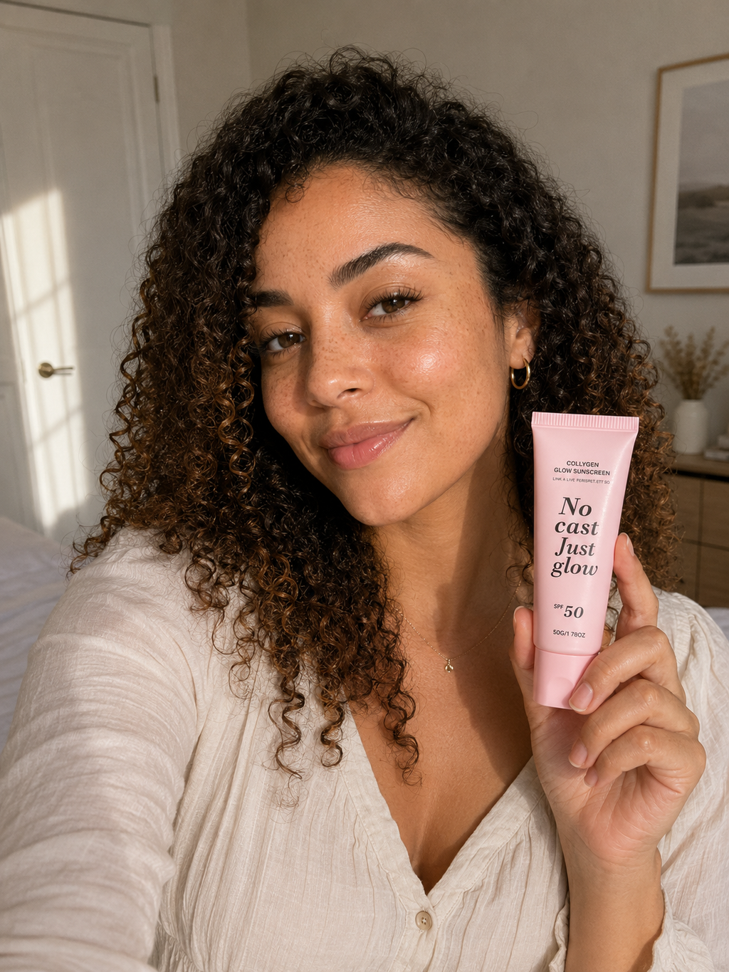 Collagen Glow Sunscreen SPF 50 – No White Cast, Just Glow