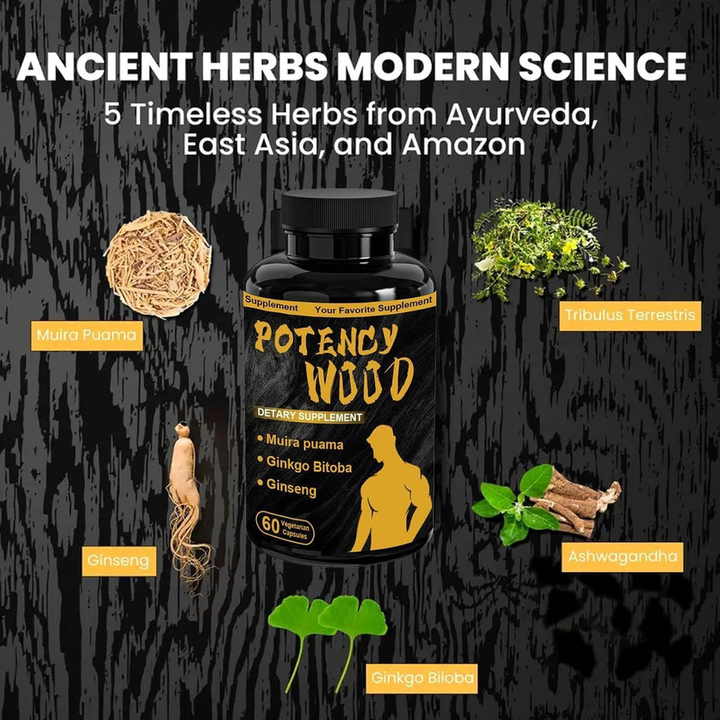 Herbal Vitality Capsules. Potency WOOD.