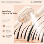 Electric Scalp Massage Comb with Mist Spray and Red Light Care