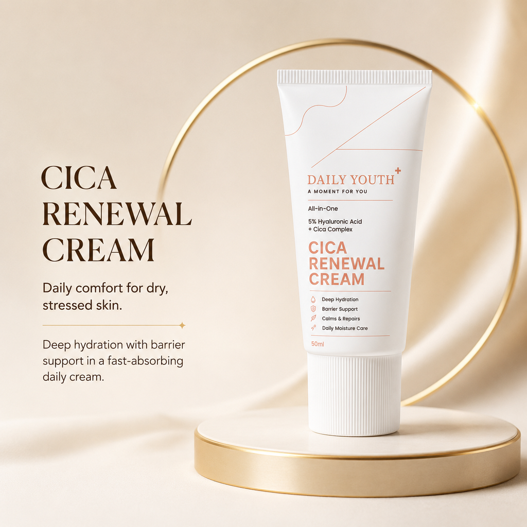 CICA Renewal Cream with 5% Hyaluronic Acid for Hydration & Barrier Support