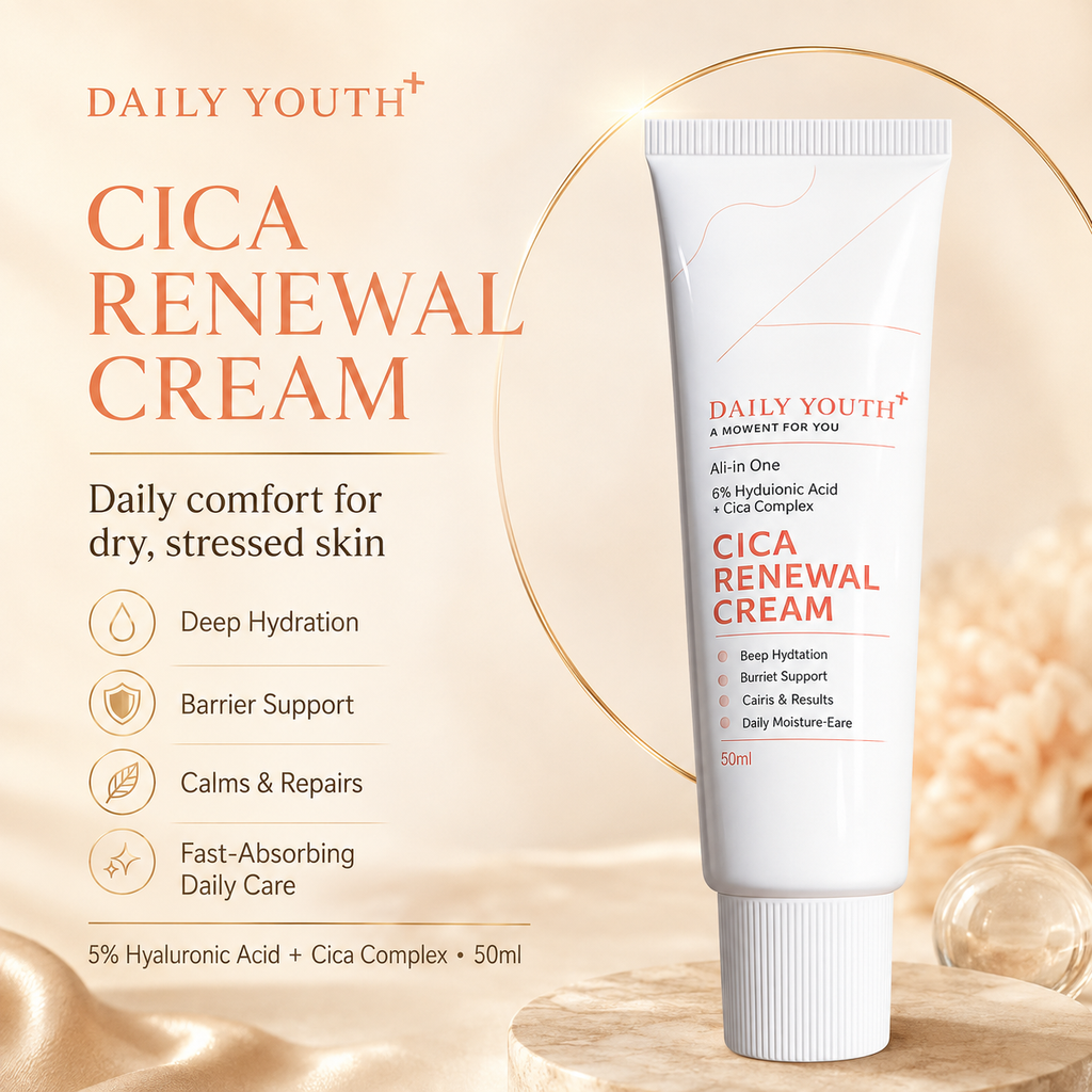 CICA Renewal Cream with 5% Hyaluronic Acid for Hydration & Barrier Support