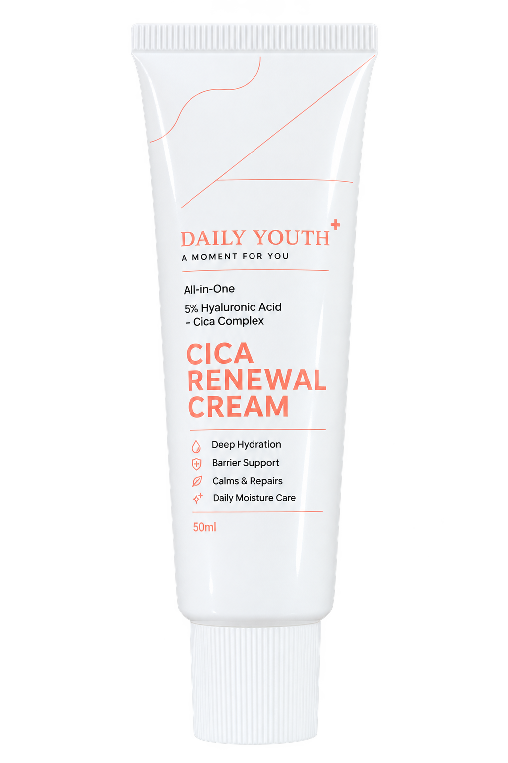 CICA Renewal Cream with 5% Hyaluronic Acid for Hydration & Barrier Support