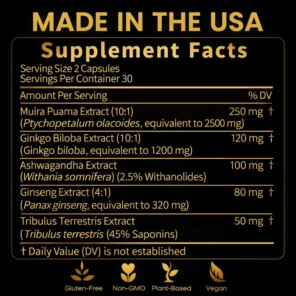Herbal Vitality Capsules. Potency WOOD.