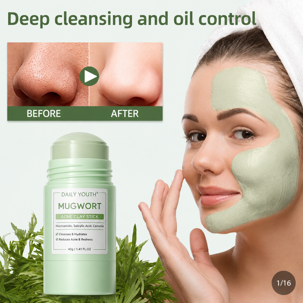 Mugwort Acne Clay Stick Mask for Blackheads and Oil Control