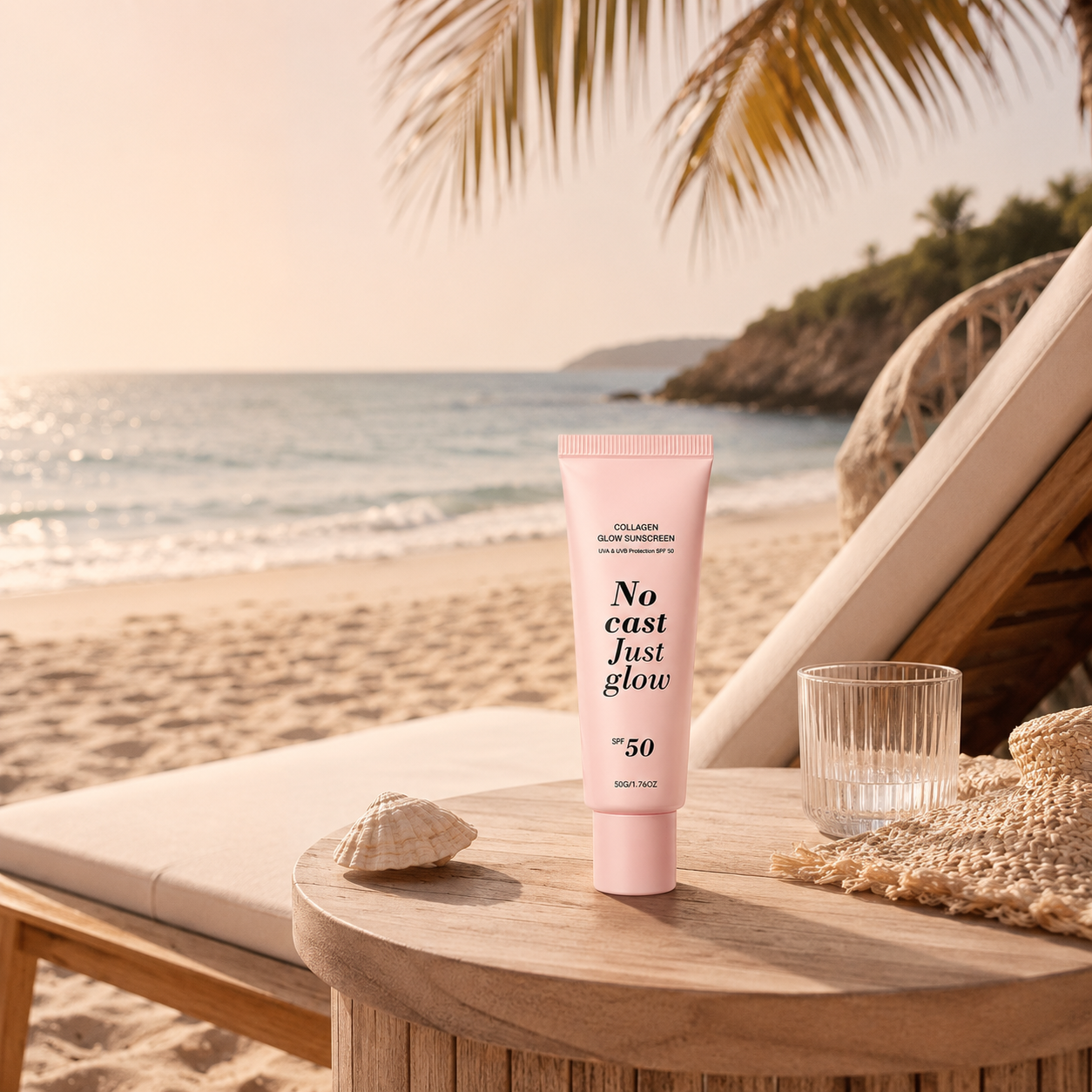 Collagen Glow Sunscreen SPF 50 – No White Cast, Just Glow
