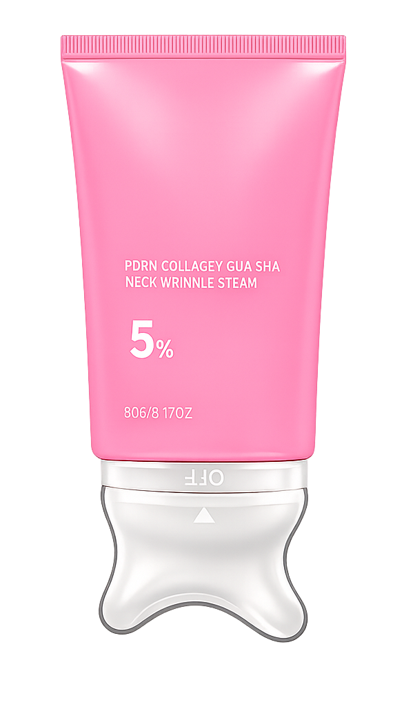 PDRN Collagen Neck Cream with Gua Sha Massage Applicator