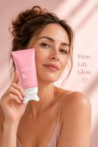 PDRN Collagen Neck Wrinkle Cream | Gua Sha Massage Applicator | Helps Firm, Smooth & Hydrate Neck and Décolleté | Korean Skincare