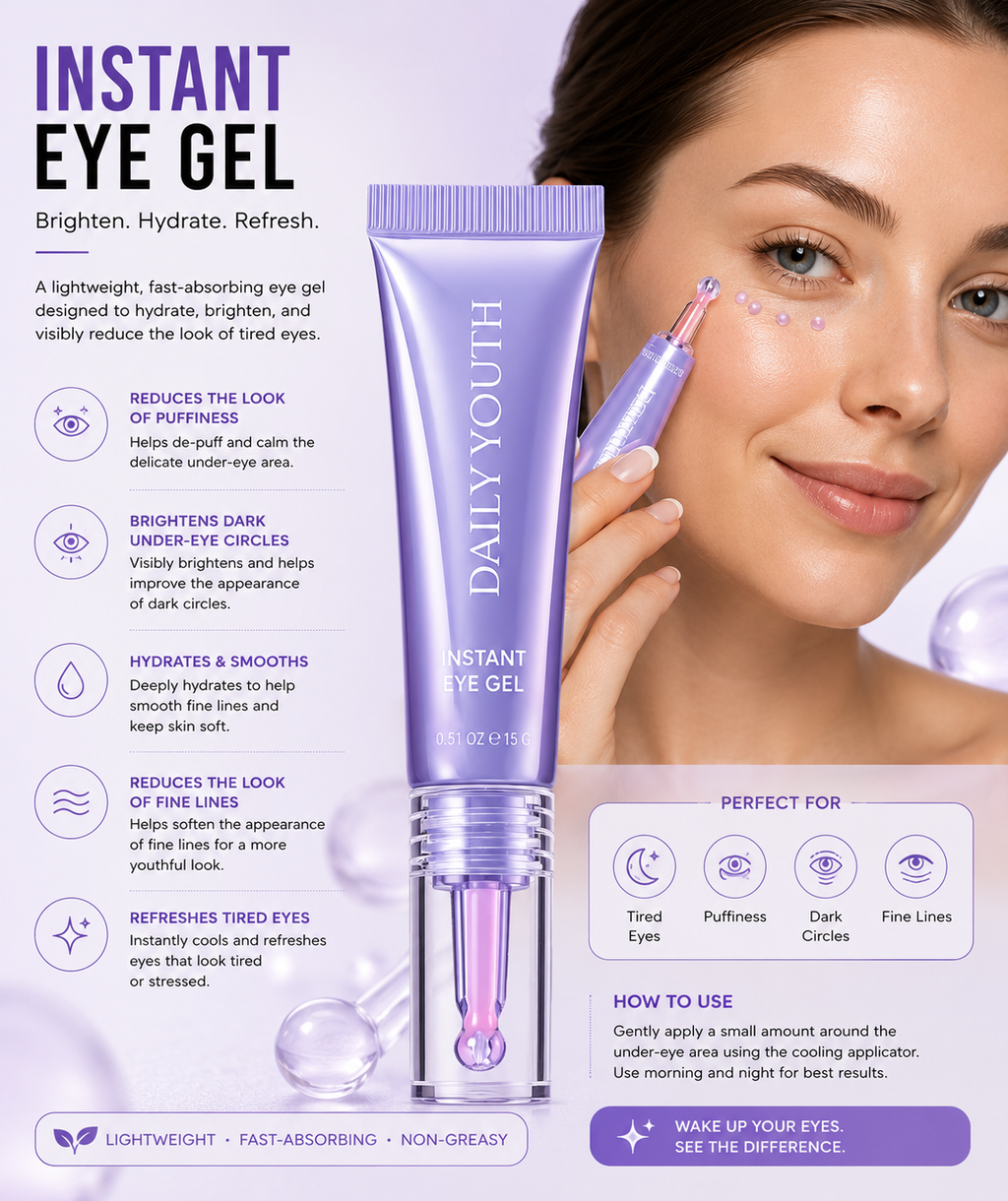 Peptide Eye Gel for Smooth, Hydrated and Refreshed Eyes