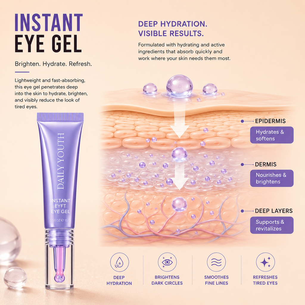 Peptide Eye Gel for Smooth, Hydrated and Refreshed Eyes